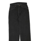 WRANGLER Womens Black Regular Straight Denim Medium W26 L28 Zip Jeans