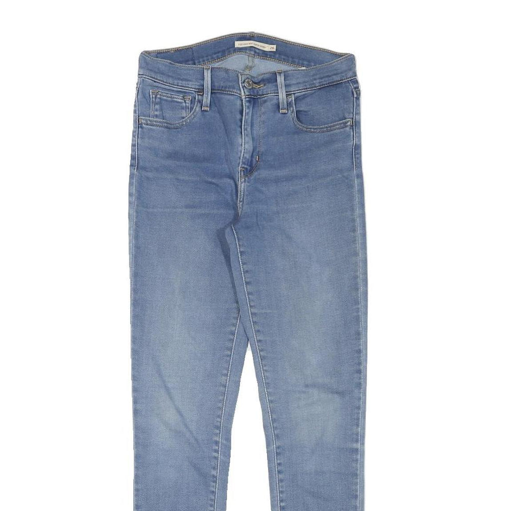 LEVI'S Womens Blue Slim Skinny Denim Light Wash Jeans W26 L28 Stretch Cotton