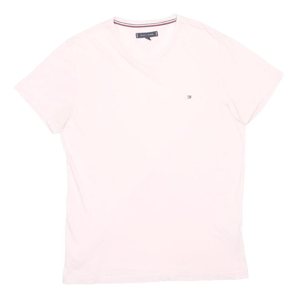 TOMMY HILFIGER Womens White L Classic T-Shirt Short Sleeve Crew Neck Minimal