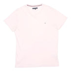 TOMMY HILFIGER Womens White L Classic T-Shirt Short Sleeve Crew Neck Minimal
