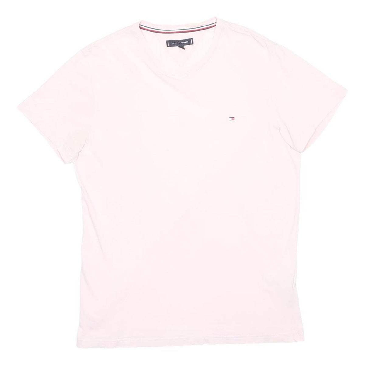 TOMMY HILFIGER Womens White L Classic T-Shirt Short Sleeve Crew Neck Minimal