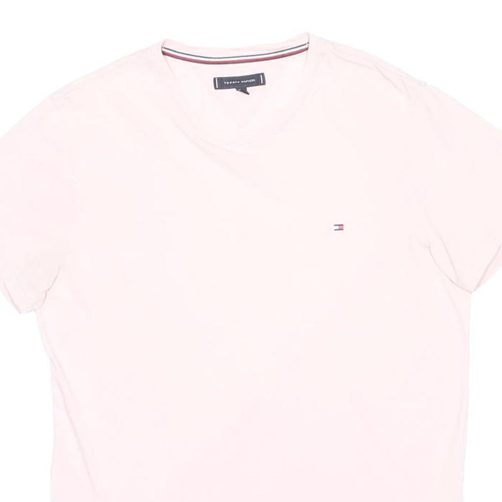 TOMMY HILFIGER Womens White L Classic T-Shirt Short Sleeve Crew Neck Minimal