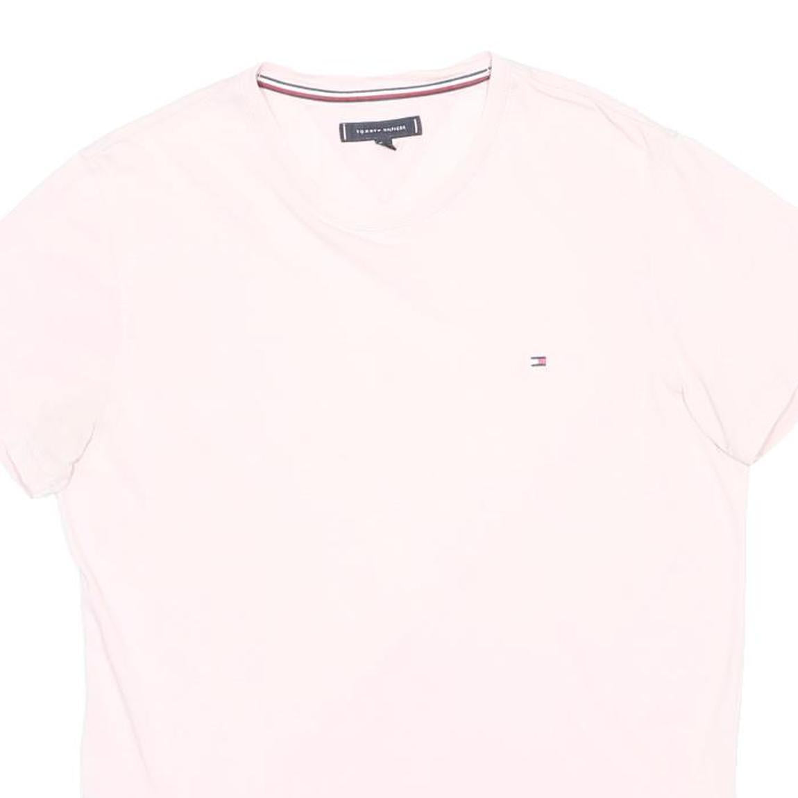 TOMMY HILFIGER Womens White L Classic T-Shirt Short Sleeve Crew Neck Minimal