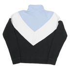 FILA Mens Blue & White & Black Quarter Zip Sweatshirt S Cotton Blend Sports