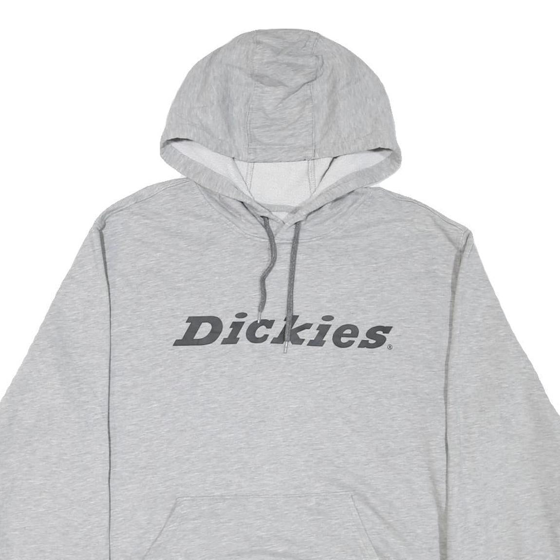 DICKIES Mens Grey Hoodie M Cotton Blend Pullover Sweatshirt Casual