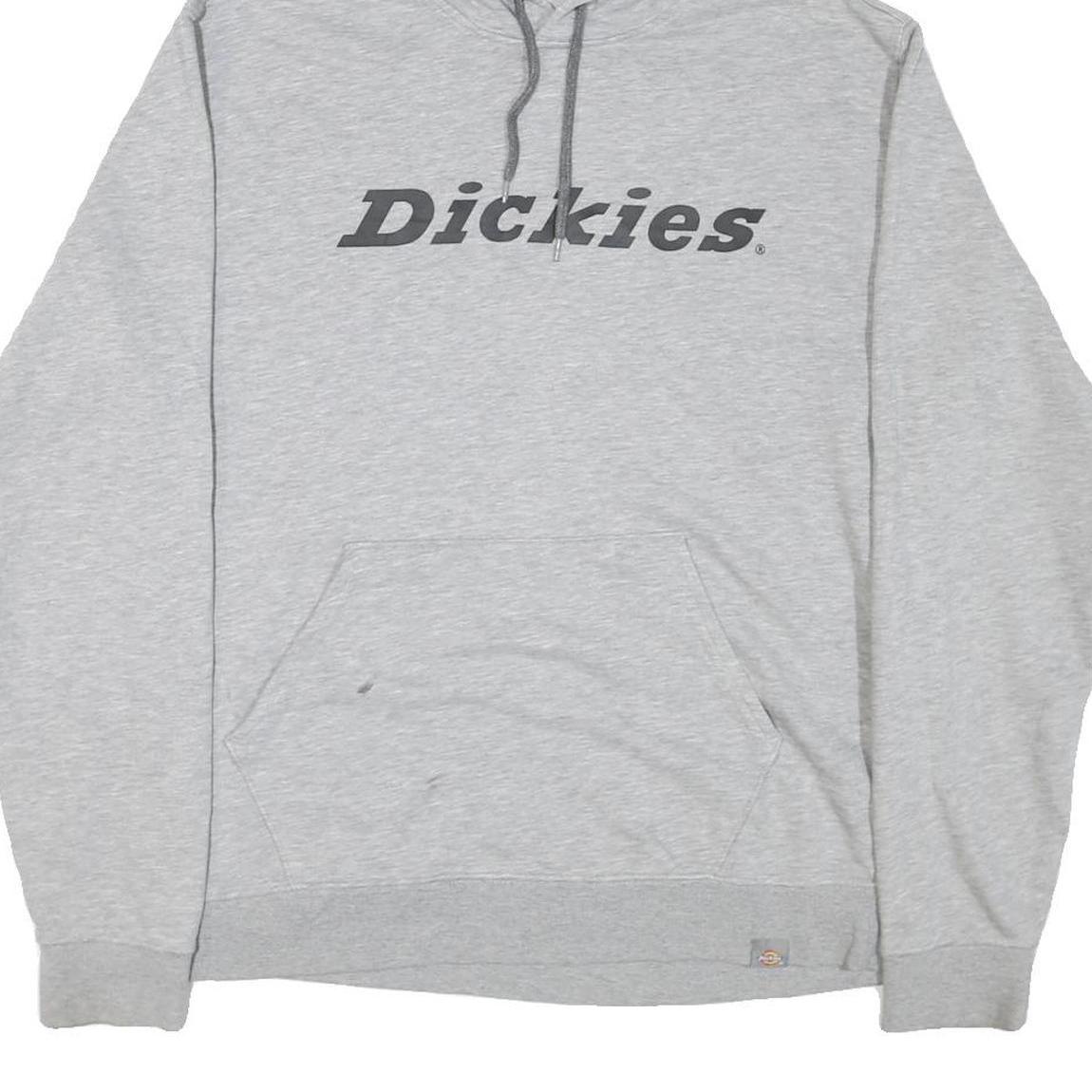 DICKIES Mens Grey Hoodie M Cotton Blend Pullover Sweatshirt Casual