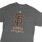 MAJESTIC Mens Grey SF Giants Baseball Graphic T-Shirt M Short Sleeve Crew Neck