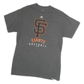 MAJESTIC Mens Grey SF Giants Baseball Graphic T-Shirt M Short Sleeve Crew Neck