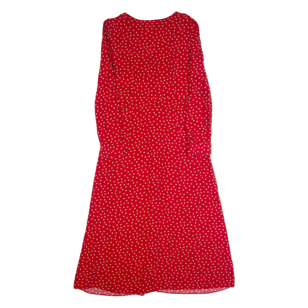 BODEN Womens Tea Dress Red Polka Dot Long Sleeve Long UK 10