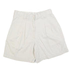 ANN TAYLOR Womens White Casual Shorts S W28 Cotton Blend Pleated