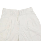 ANN TAYLOR Womens White Casual Shorts S W28 Cotton Blend Pleated