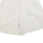 ANN TAYLOR Womens White Casual Shorts S W28 Cotton Blend Pleated