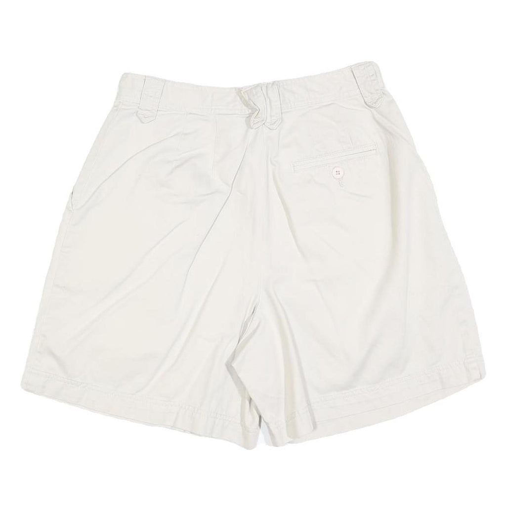 ANN TAYLOR Womens White Casual Shorts S W28 Cotton Blend Pleated