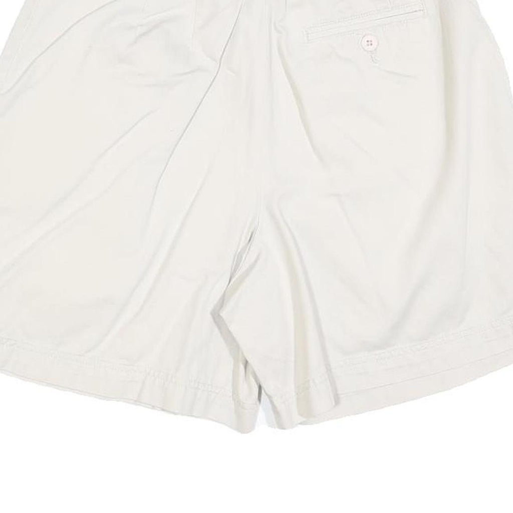 ANN TAYLOR Womens White Casual Shorts S W28 Cotton Blend Pleated