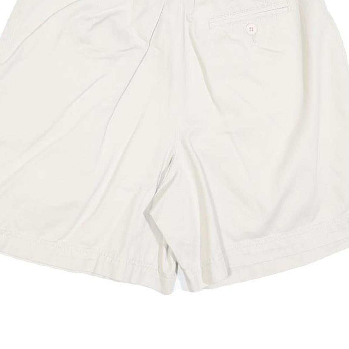 ANN TAYLOR Womens White Casual Shorts S W28 Cotton Blend Pleated