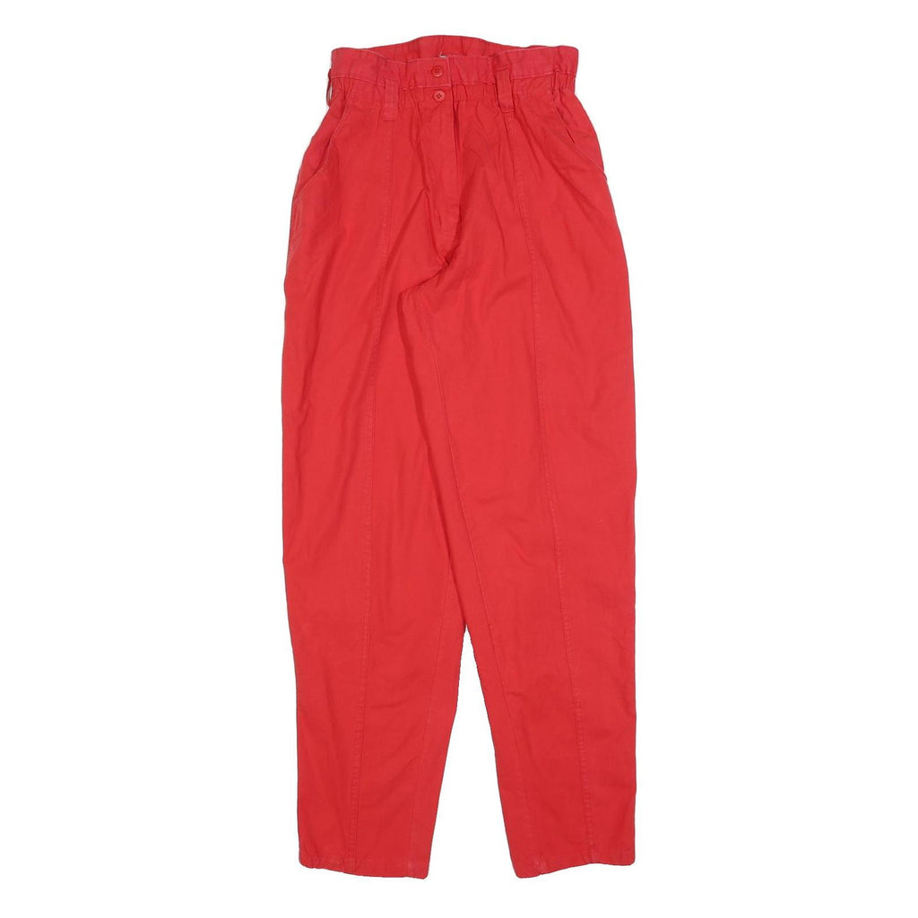 BEST AMERICAN CLOTHING Womens Red Regular Fit Straight Leg Trousers W28 L32
