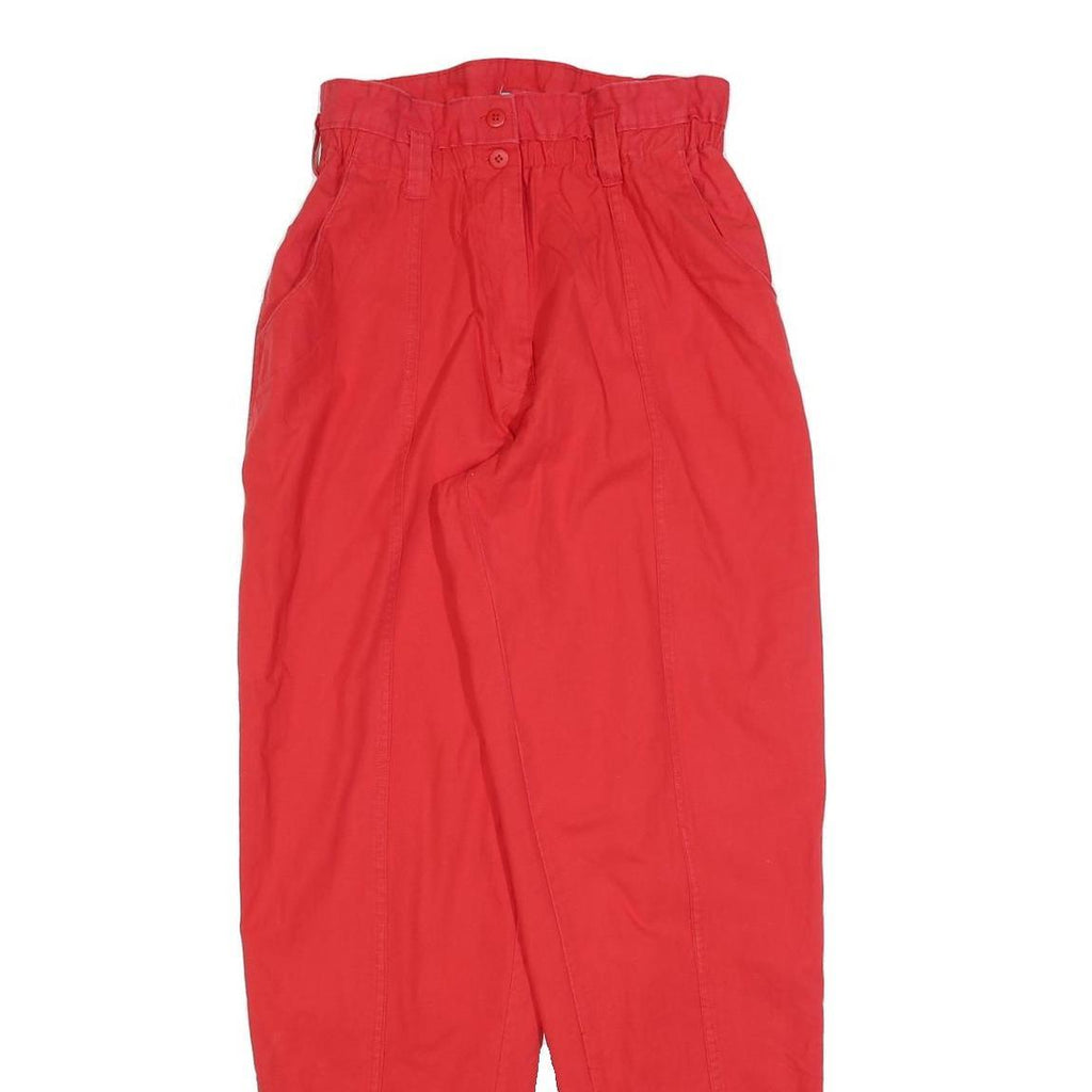 BEST AMERICAN CLOTHING Womens Red Regular Fit Straight Leg Trousers W28 L32