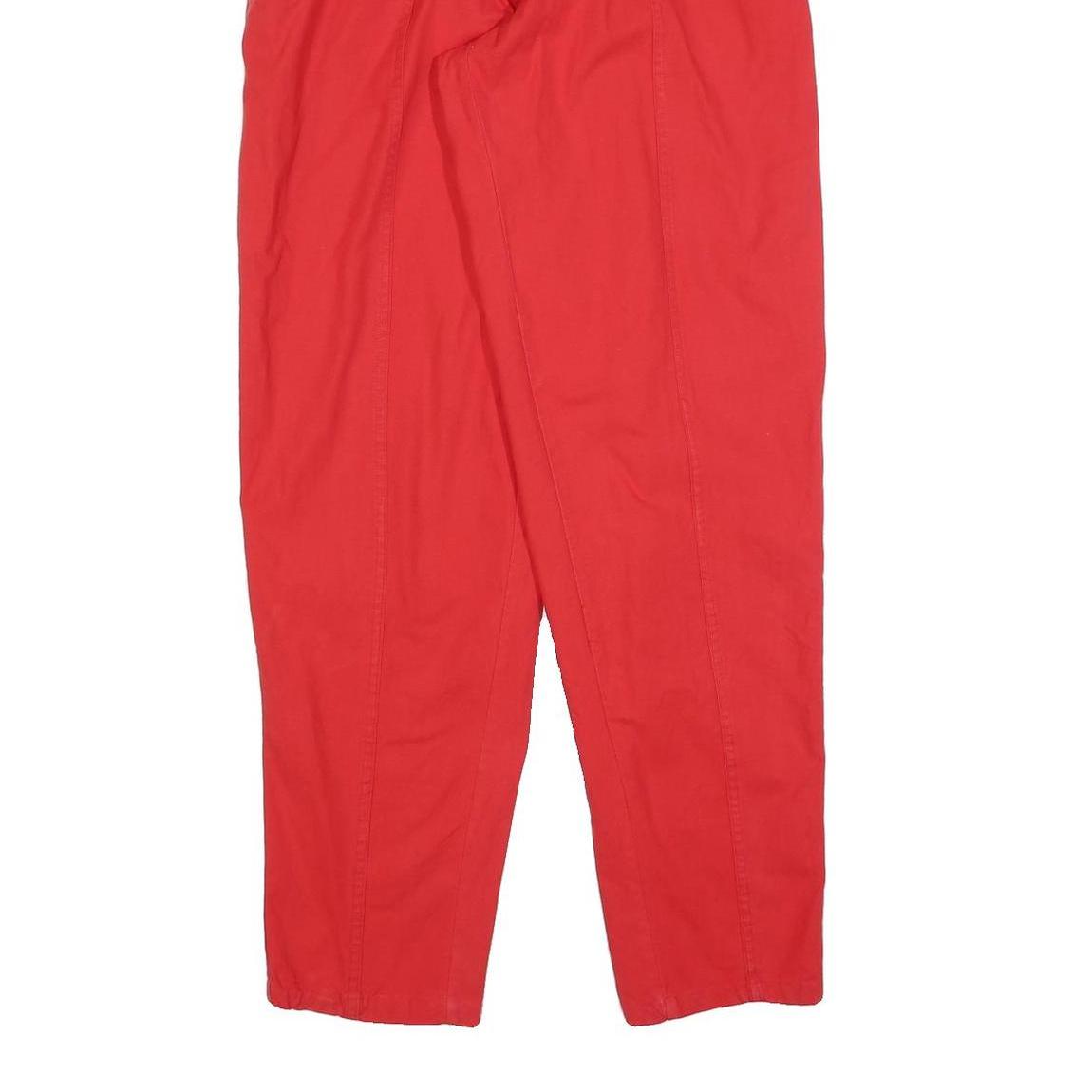 BEST AMERICAN CLOTHING Womens Red Regular Fit Straight Leg Trousers W28 L32