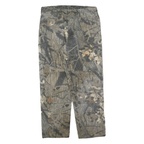 WRANGLER Mens Cotton Blend Green Trousers Regular Straight Fit W34 L30