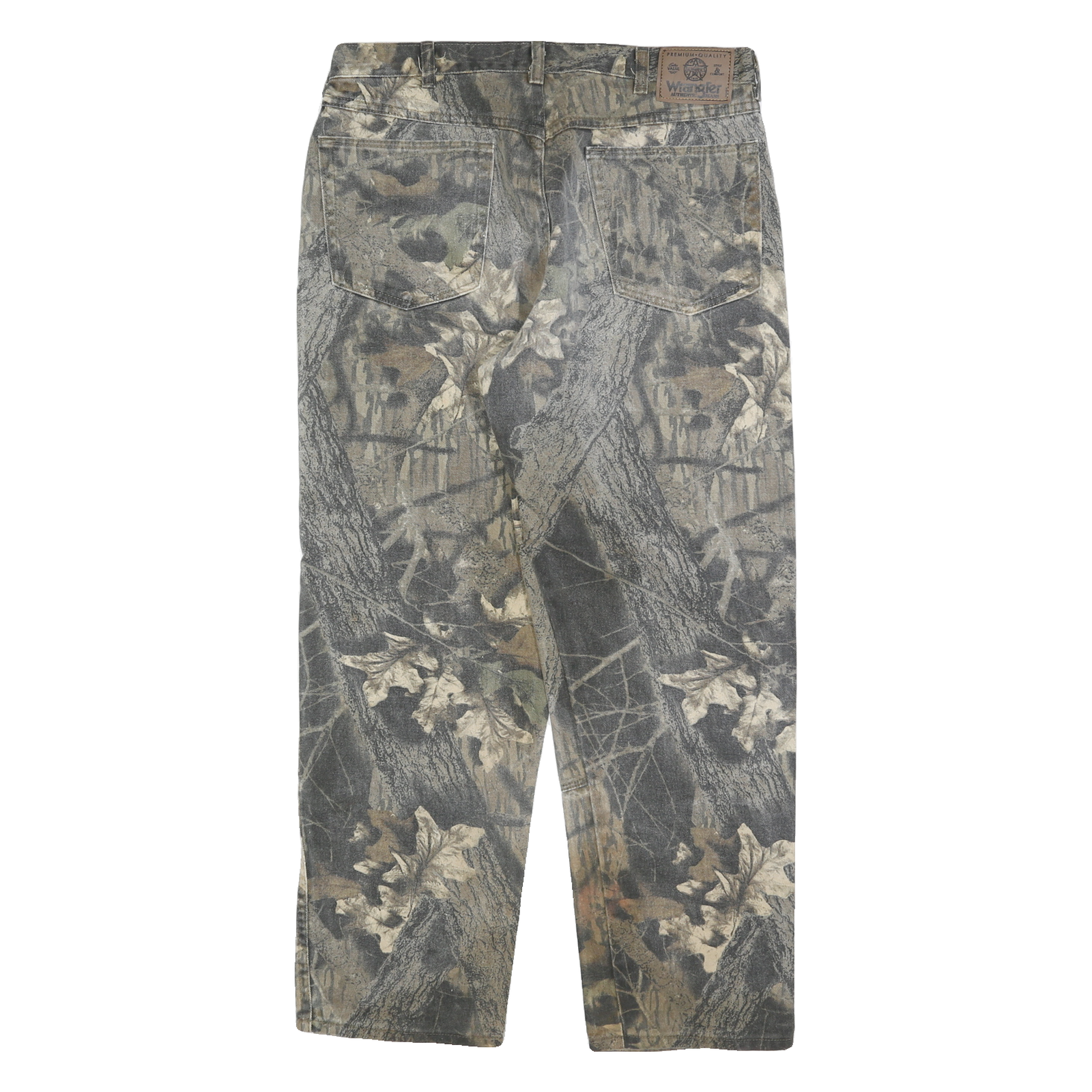 WRANGLER Mens Cotton Blend Green Trousers Regular Straight Fit W34 L30