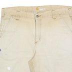 CARHARTT Mens Shorts Beige Relaxed Fit XL W38 Workwear Cotton Blend
