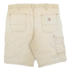 CARHARTT Mens Shorts Beige Relaxed Fit XL W38 Workwear Cotton Blend