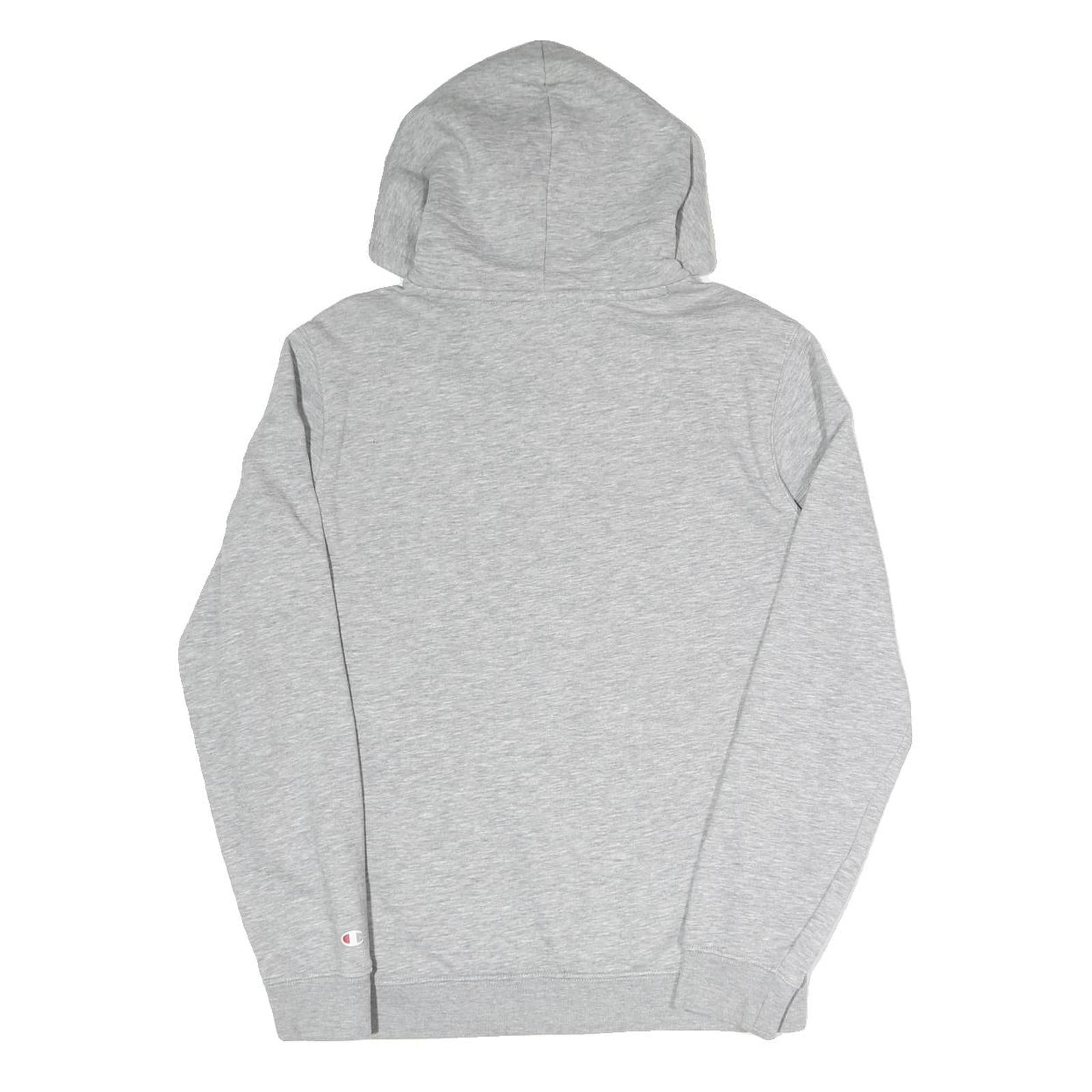 CHAMPION Mens Grey Hoodie S Cotton Blend Pullover Sweatshirt Casual