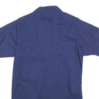 ARAMARK Womens Blue Short Sleeve Work Shirt S Button Up Cotton Blend