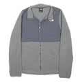 THE NORTH FACE Womens Grey & Charcoal Outdoor Jacket S Polyester Blend Zip