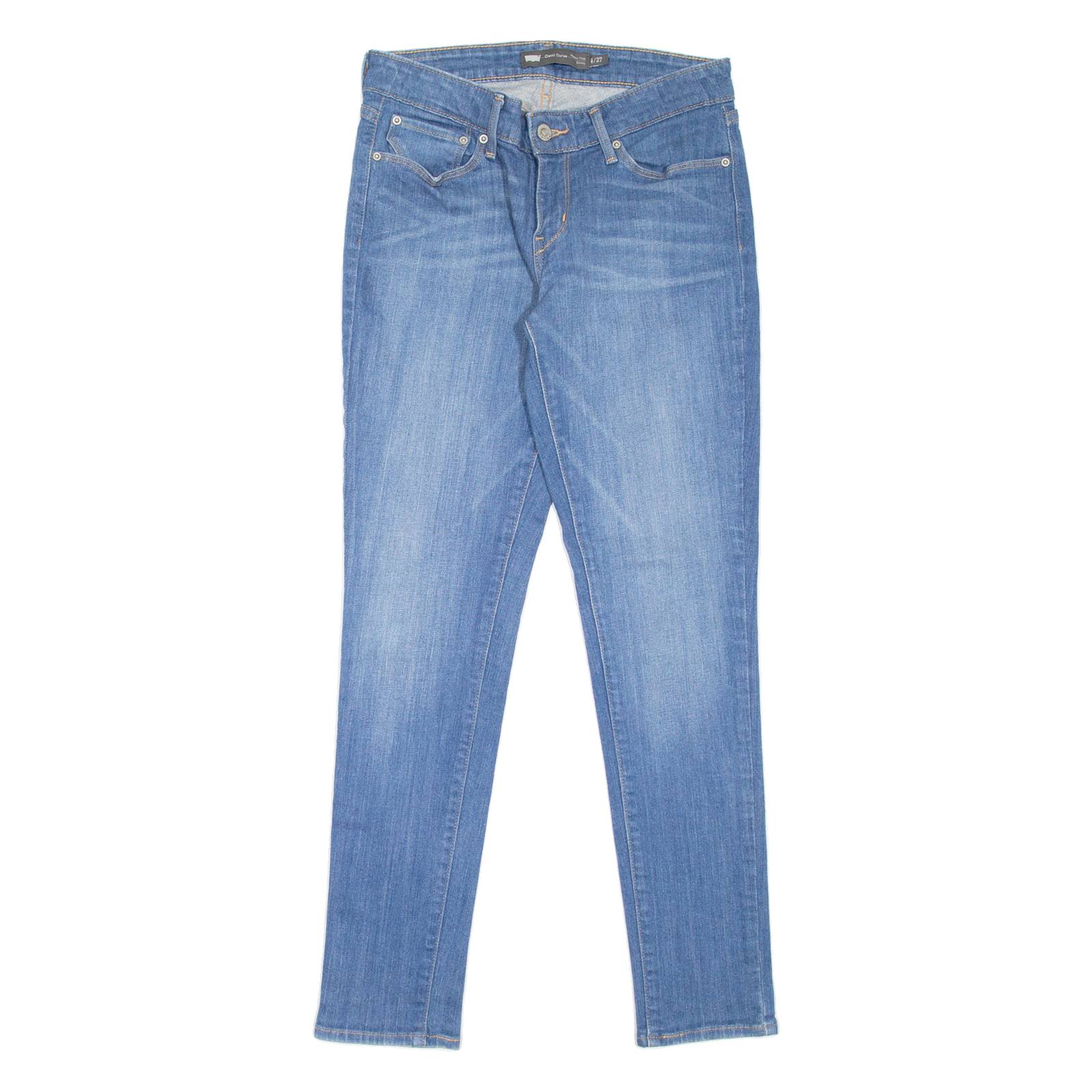 LEVI'S Modern Rise Womens Jeans Blue Slim Skinny Stone Wash W27 L30