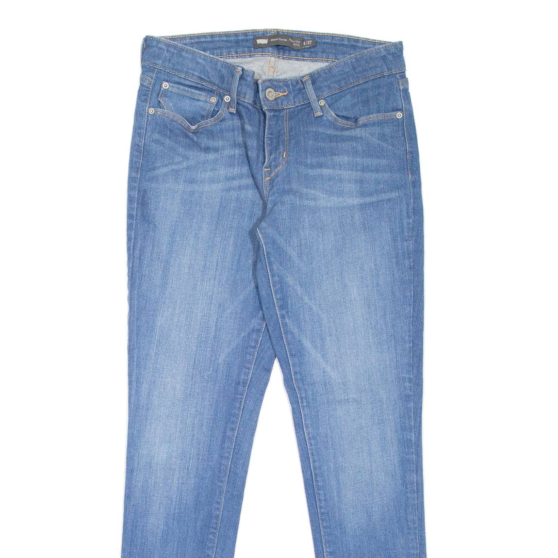 LEVI'S Modern Rise Womens Jeans Blue Slim Skinny Stone Wash W27 L30