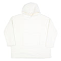 Womens White Hooded Pullover M Plush Soft Texture