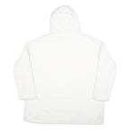 Womens White Hooded Pullover M Plush Soft Texture