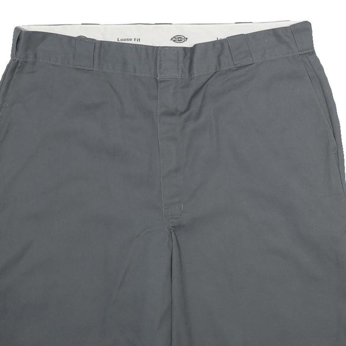 DICKIES Mens Grey Casual Shorts XL W40 Relaxed Fit Workwear Polyester Blend
