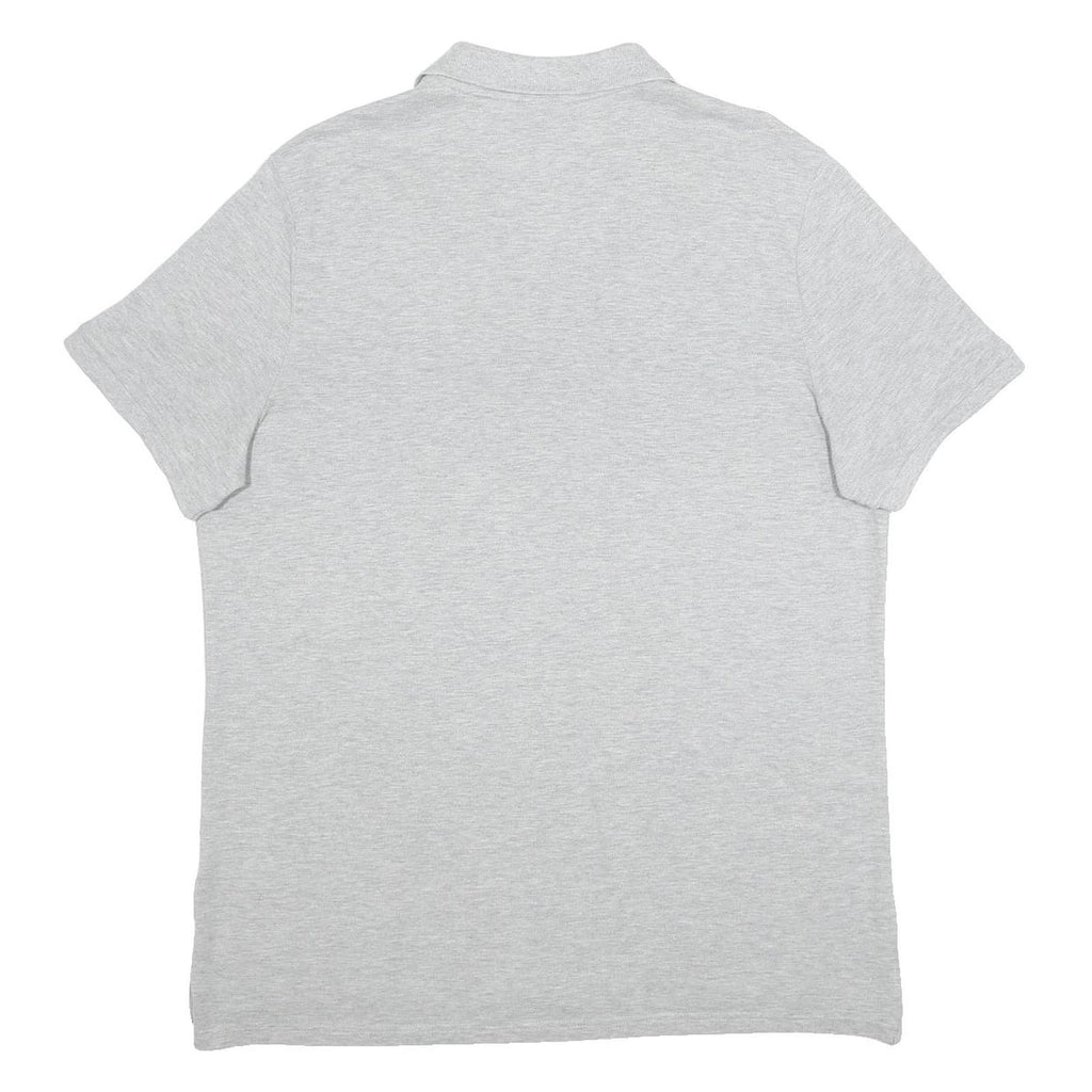 NIKE Mens Grey Short Sleeve Plain Polo Shirt XL Casual Cotton Top