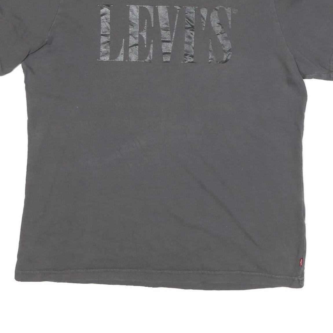 LEVI'S Mens Black Graphic T-Shirt M Short Sleeve Crew Neck Cotton Blend