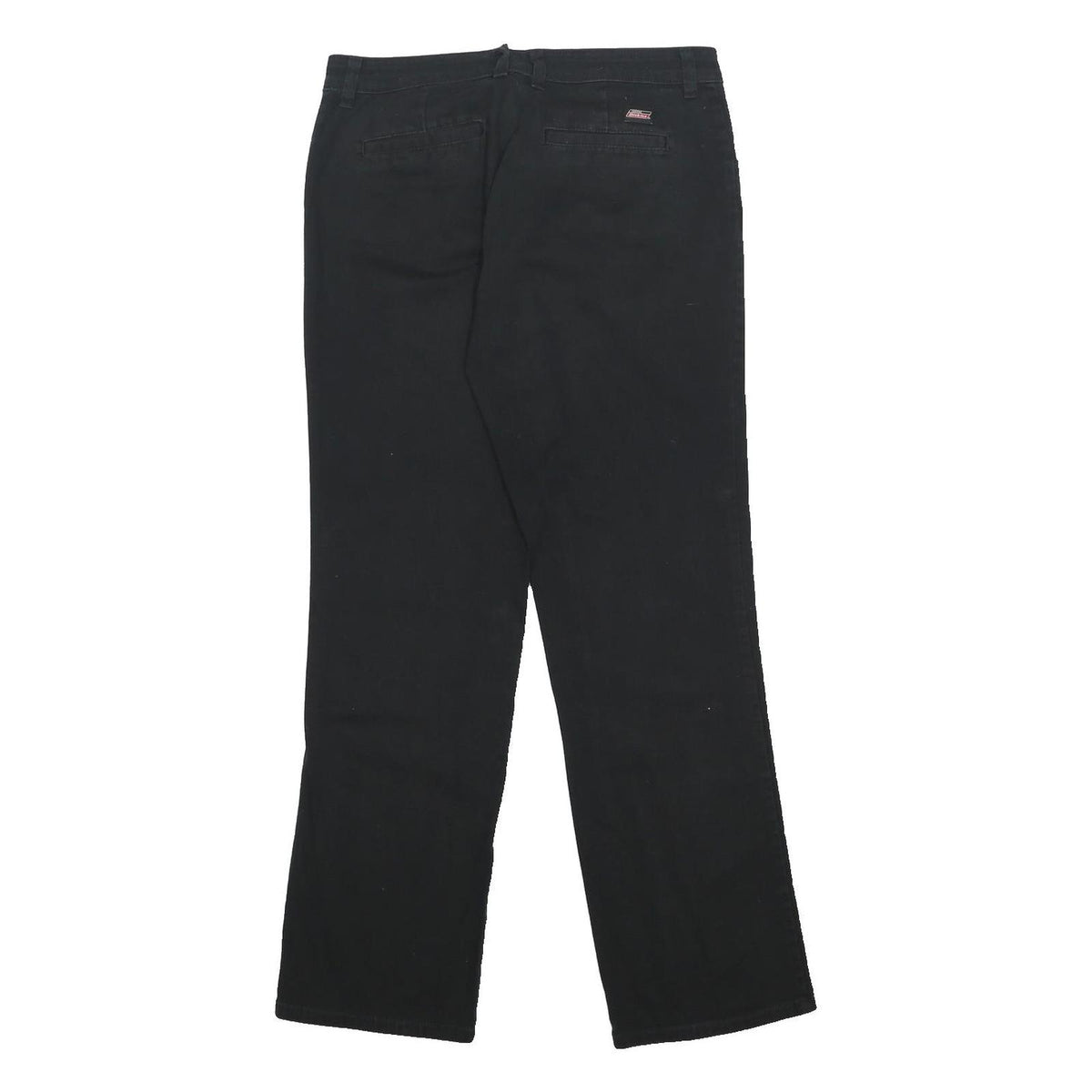 DICKIES Womens Black Relaxed Leg Trousers Cotton Blend Zip W31 L30 Workwear