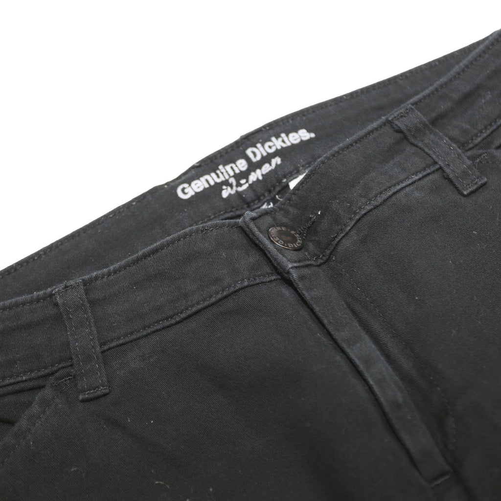 DICKIES Womens Black Relaxed Leg Trousers Cotton Blend Zip W31 L30 Workwear