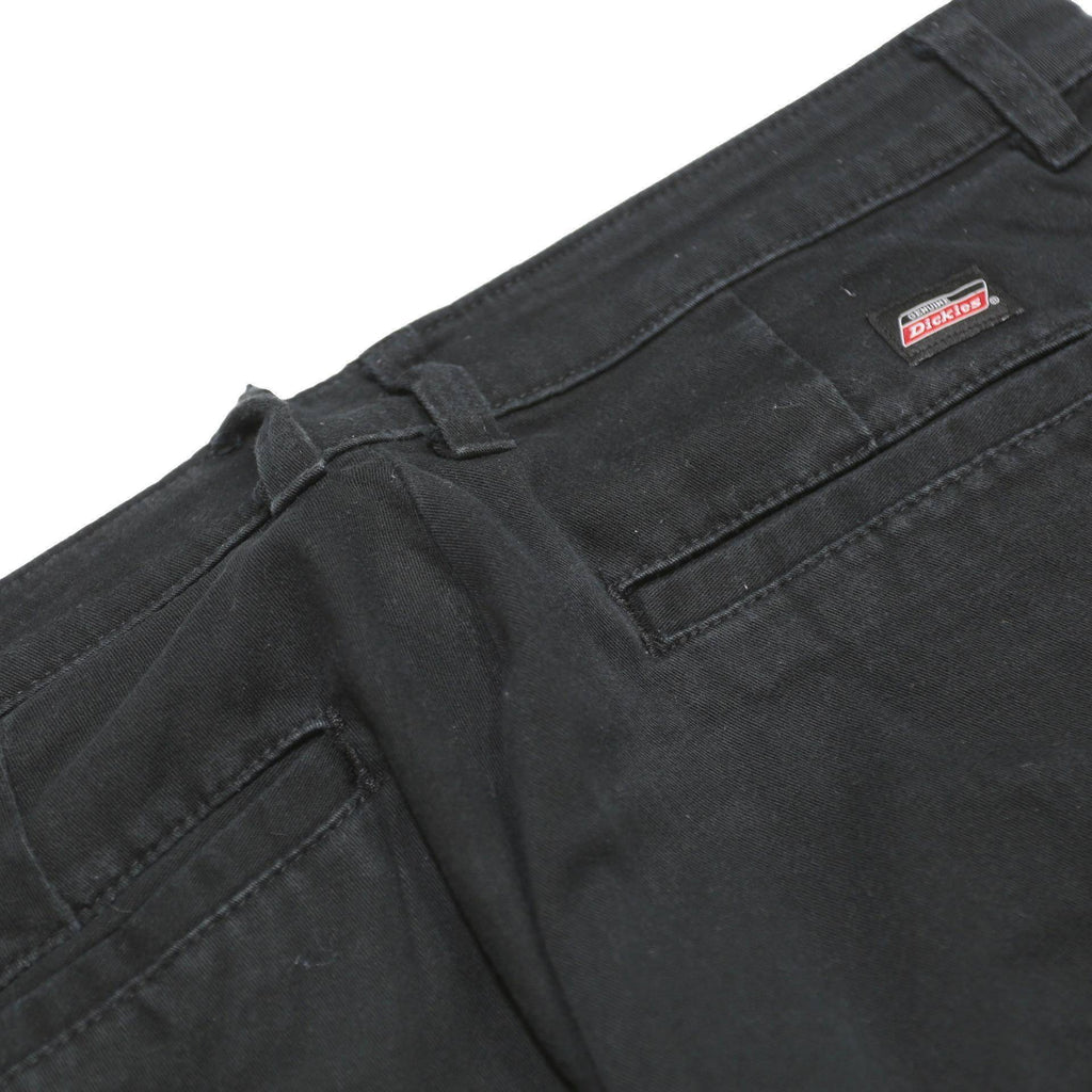 DICKIES Womens Black Relaxed Leg Trousers Cotton Blend Zip W31 L30 Workwear