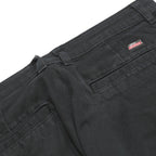 DICKIES Womens Black Relaxed Leg Trousers Cotton Blend Zip W31 L30 Workwear