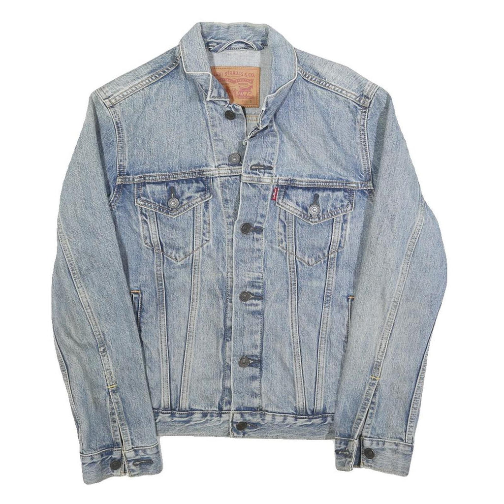 LEVI'S Mens Blue Denim Jacket S Cotton Button Front Classic