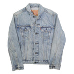 LEVI'S Mens Blue Denim Jacket S Cotton Button Front Classic