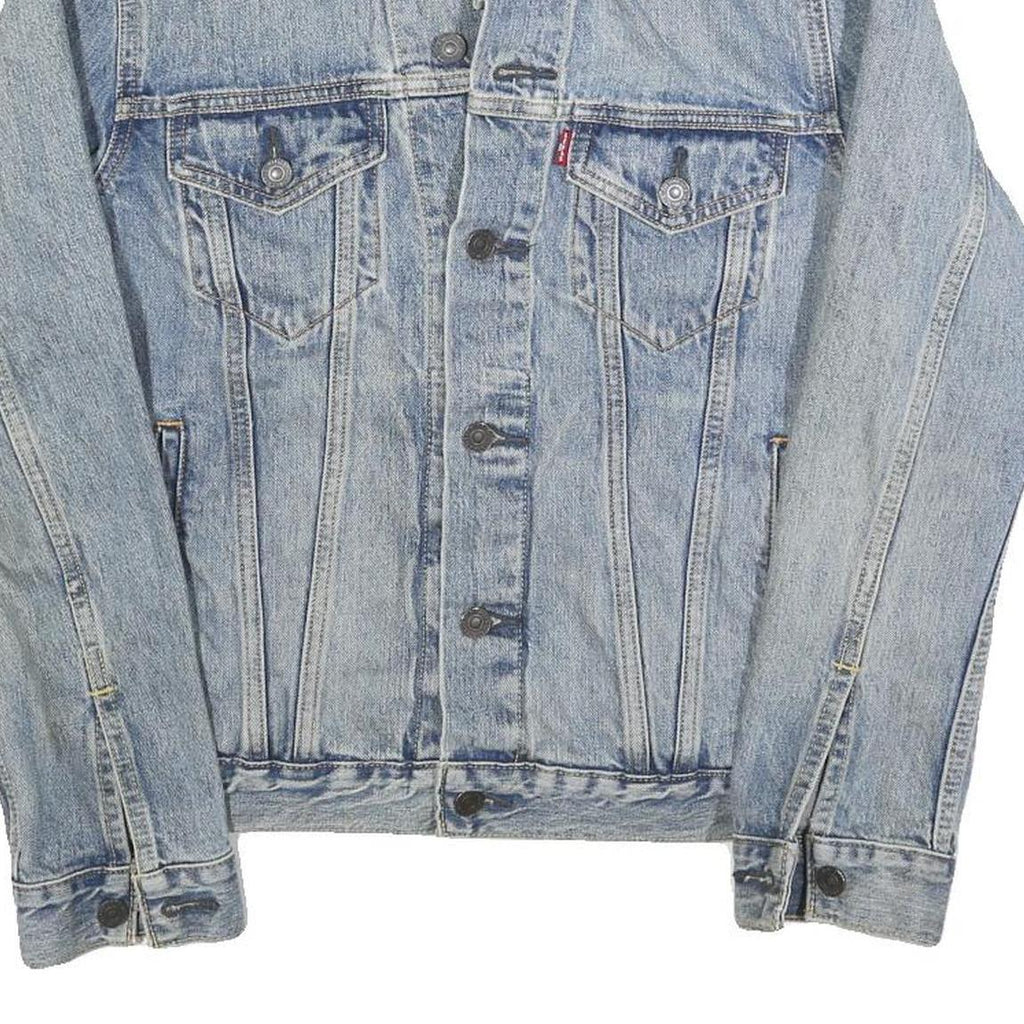 LEVI'S Mens Blue Denim Jacket S Cotton Button Front Classic