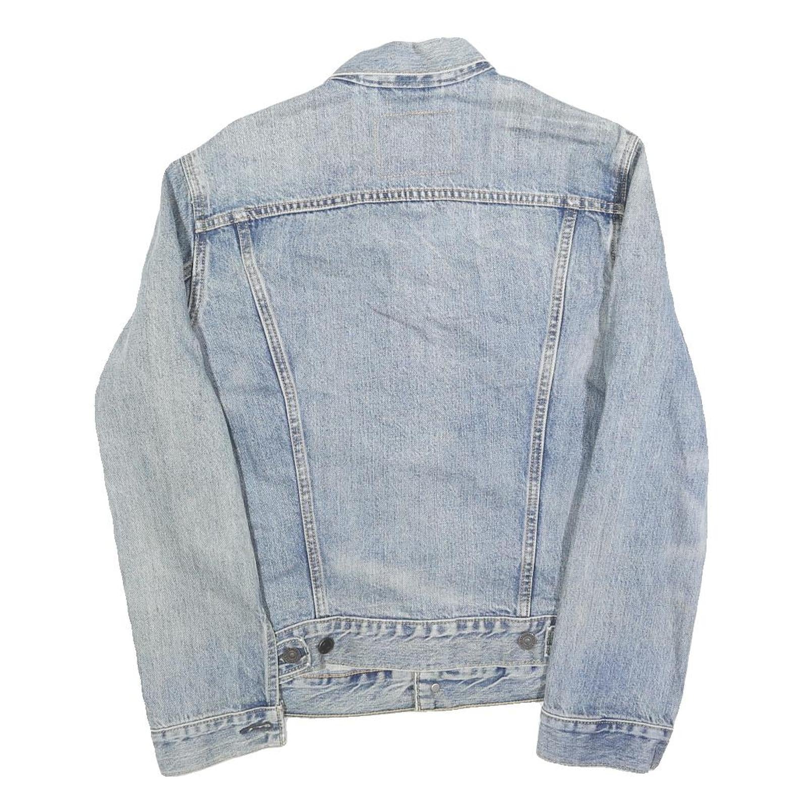 LEVI'S Mens Blue Denim Jacket S Cotton Button Front Classic