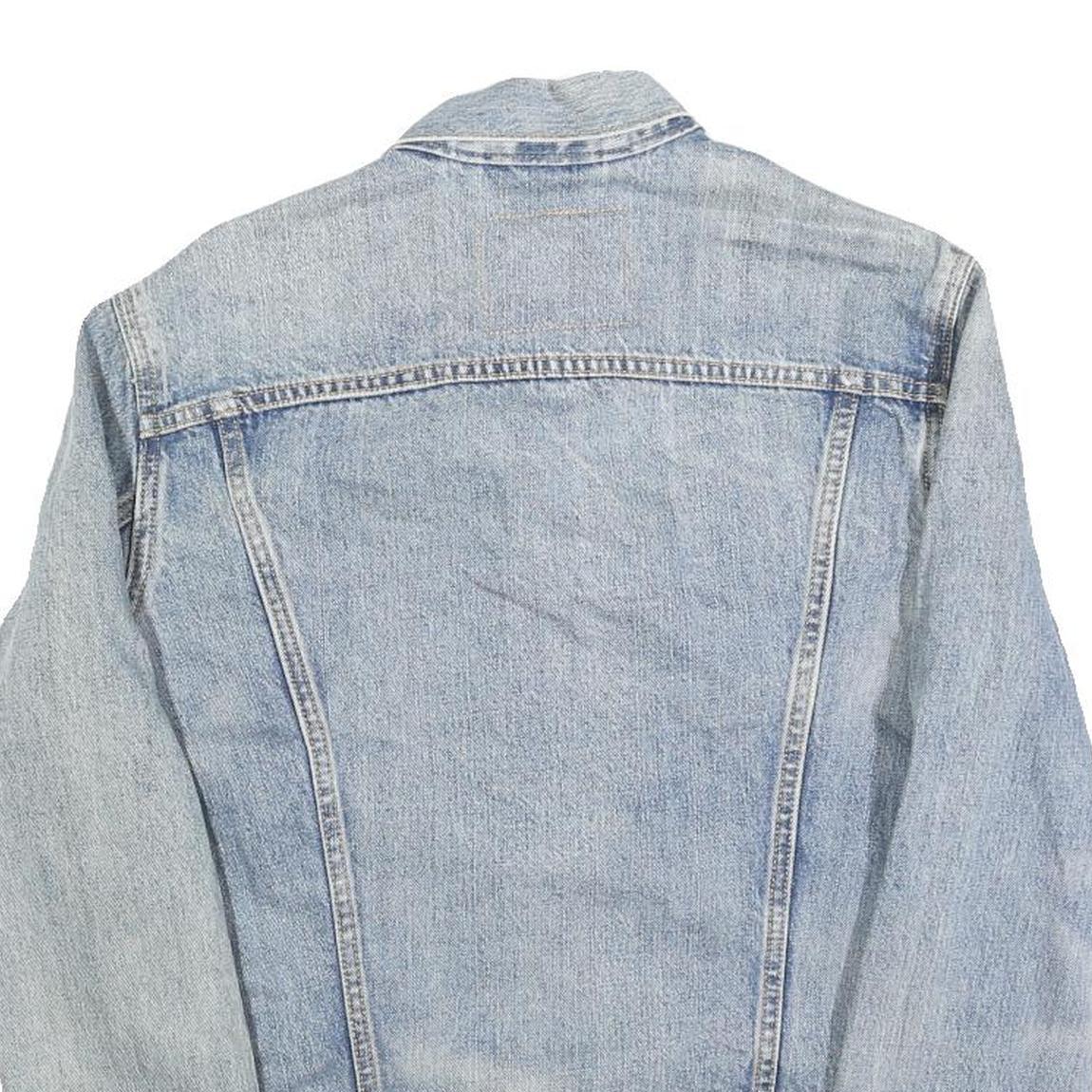 LEVI'S Mens Blue Denim Jacket S Cotton Button Front Classic