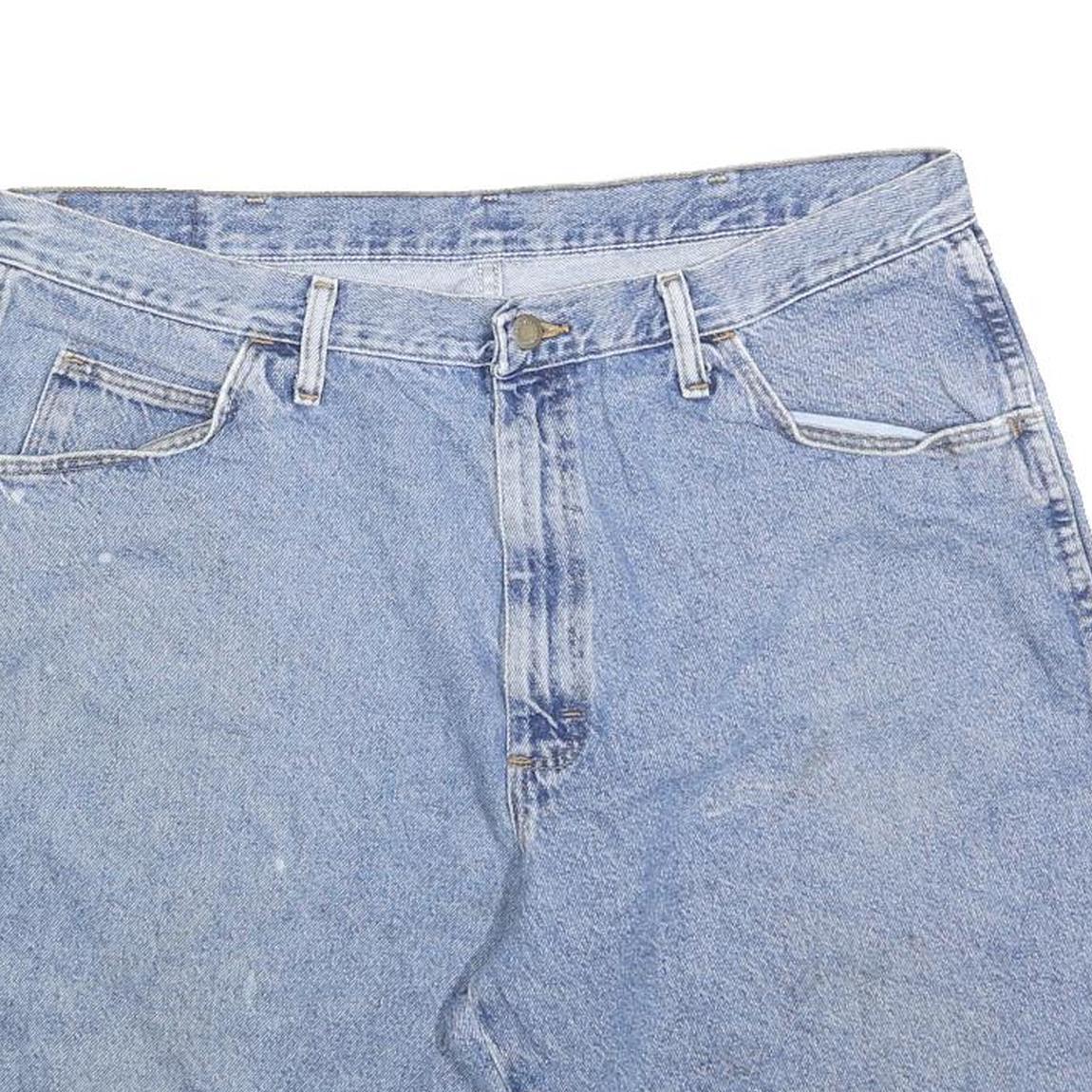 WRANGLER Mens Blue Denim Casual Shorts XL W38 Classic Cotton Blend