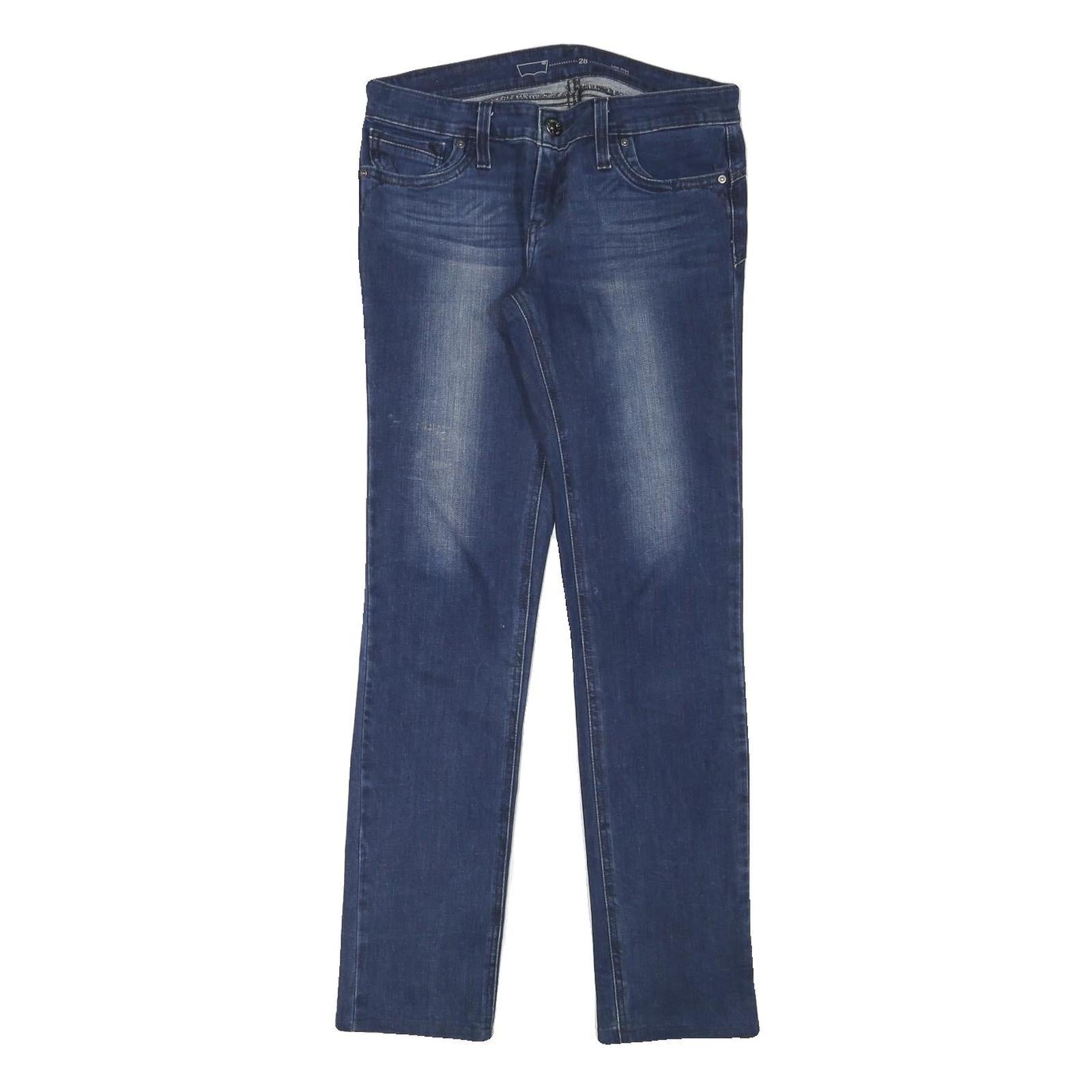 LEVI'S Womens Slim Blue Denim Jeans W30 L30 Cotton Blend Zip Stylish Casual