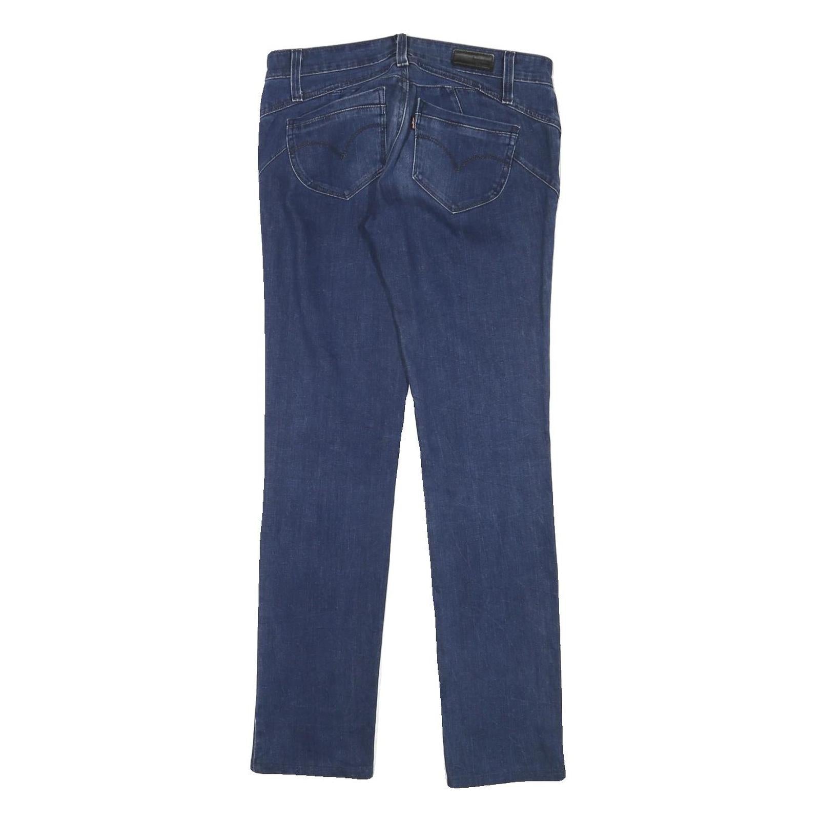 LEVI'S Womens Slim Blue Denim Jeans W30 L30 Cotton Blend Zip Stylish Casual