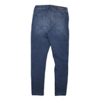 SEVEN7 Womens Slim Blue Denim Jeans W28 L29 Moto Style Cotton Blend Zip