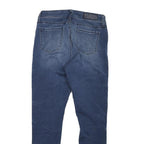 SEVEN7 Womens Slim Blue Denim Jeans W28 L29 Moto Style Cotton Blend Zip